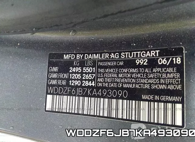 WDDZF6JB7KA493090 фото 10