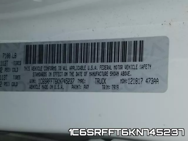 1C6SRFFT6KN745237 фото 2