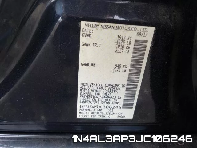 1N4AL3AP3JC106246 фото 2