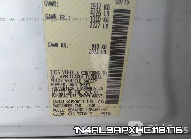 1N4AL3APXHC118176 фото 10