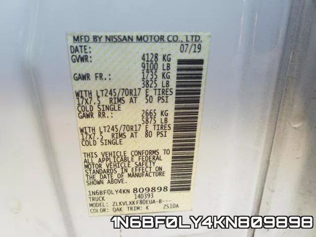 1N6BF0LY4KN809898 фото 2