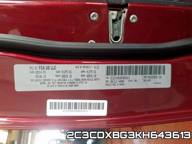 2C3CDXBG3KH643613 фото 2