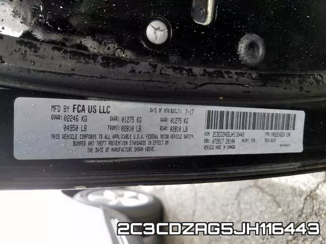 2C3CDZAG5JH116443 фото 2