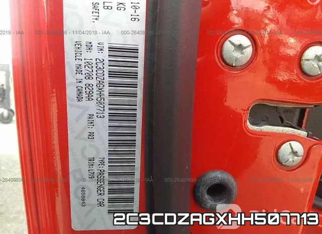 2C3CDZAGXHH507713 фото 10