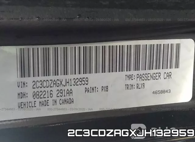 2C3CDZAGXJH132959 фото 10