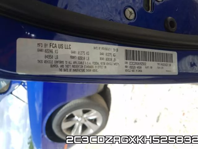 2C3CDZAGXKH525832 фото 2