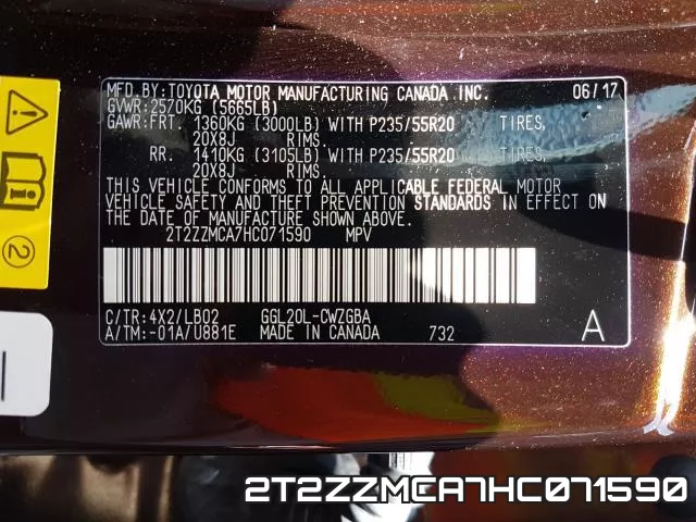 2T2ZZMCA7HC071590 фото 2