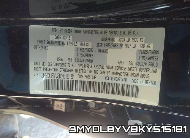3MYDLBYV8KY515181 фото 10