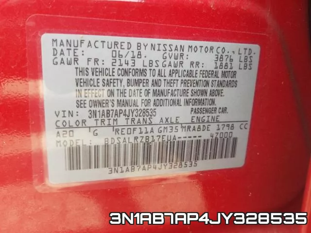 3N1AB7AP4JY328535 фото 2