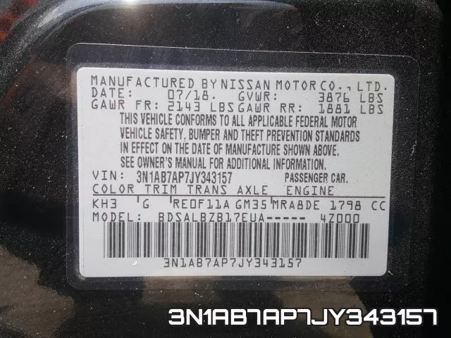 3N1AB7AP7JY343157 фото 2