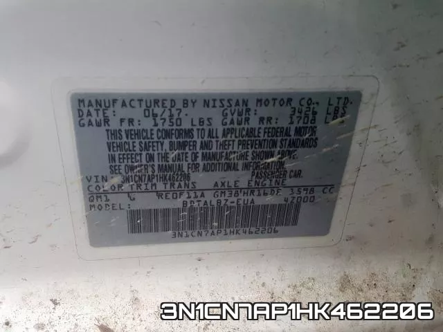 3N1CN7AP1HK462206 фото 2