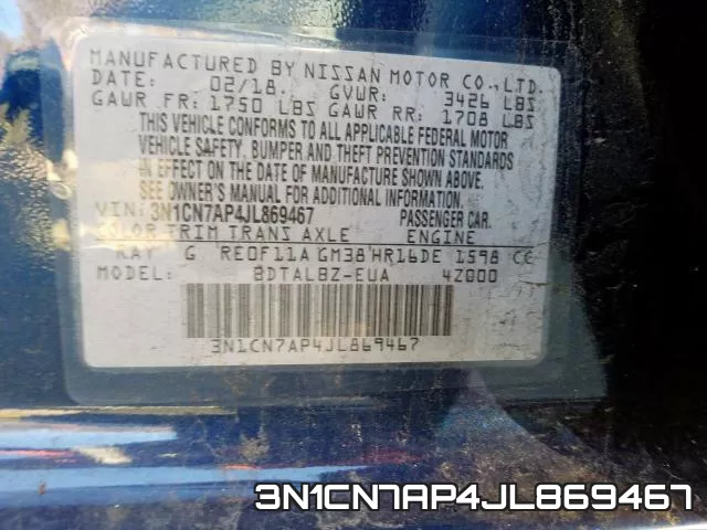 3N1CN7AP4JL869467 фото 2