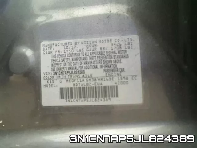 3N1CN7AP5JL824389 фото 2