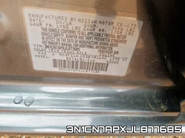 3N1CN7APXJL877685 фото 2