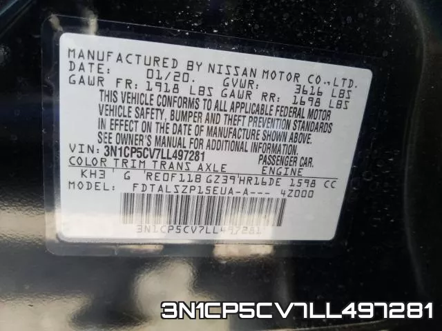 3N1CP5CV7LL497281 фото 2