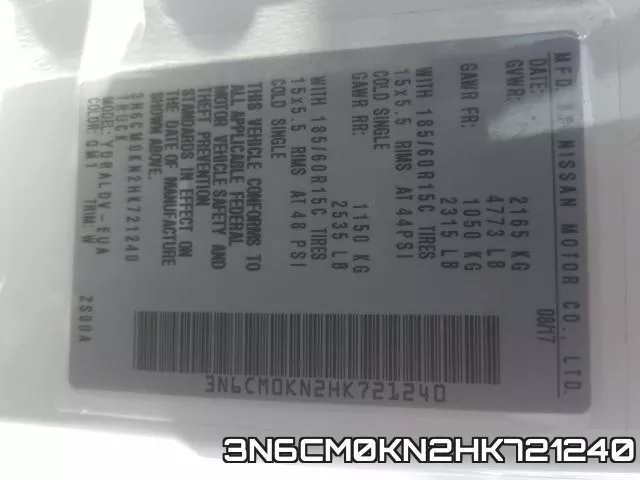 3N6CM0KN2HK721240 фото 2
