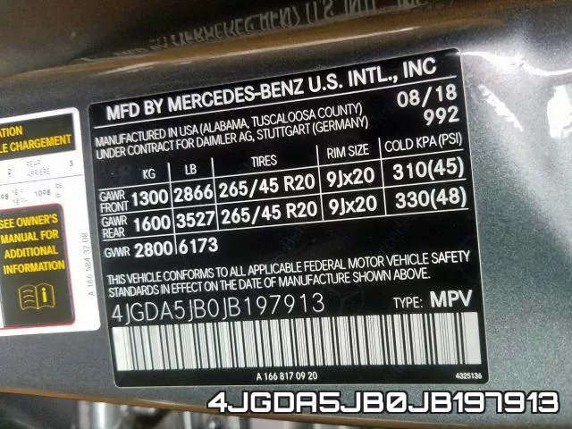 4JGDA5JB0JB197913 фото 2