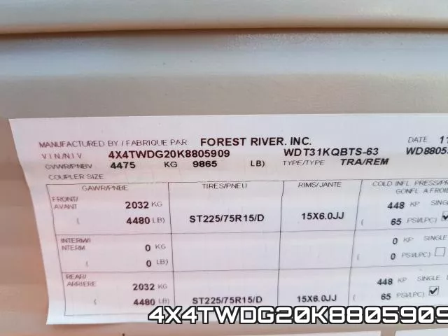 4X4TWDG20K8805909 фото 2