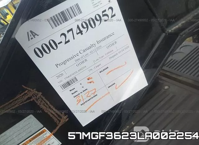 57MGF3623LA002254 фото 8