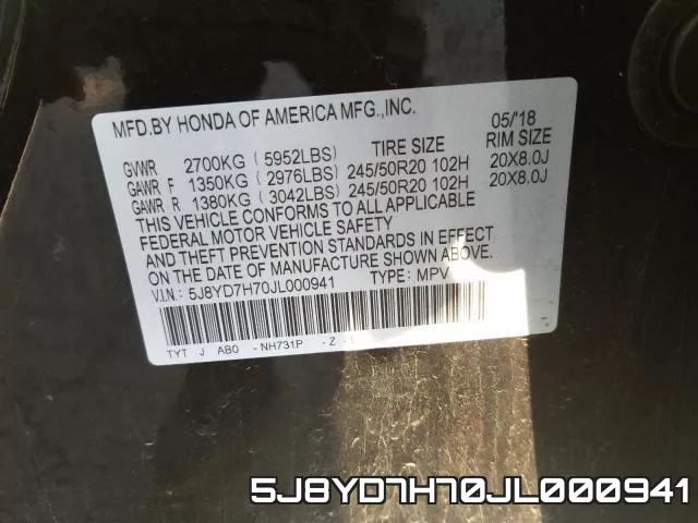 5J8YD7H70JL000941 фото 2