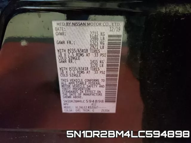 5N1DR2BM4LC594898 фото 2