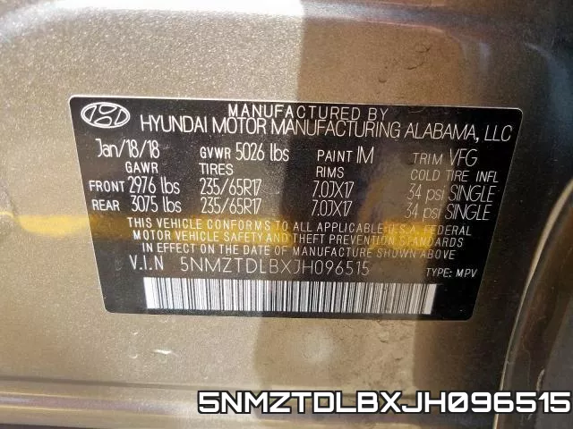 5NMZTDLBXJH096515 фото 2