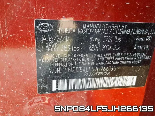 5NPD84LF5JH266135 фото 2