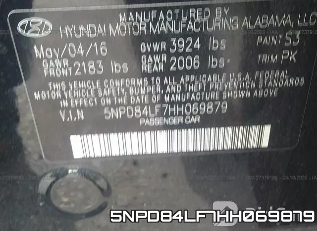 5NPD84LF7HH069879 фото 10