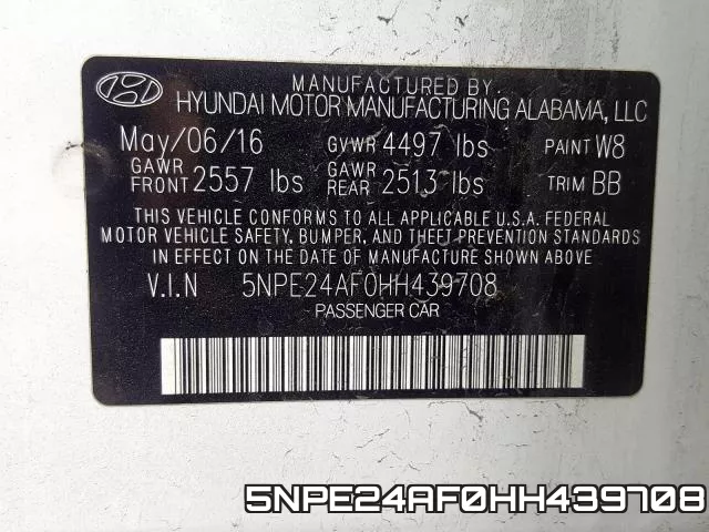 5NPE24AF0HH439708 фото 2