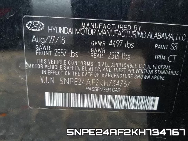 5NPE24AF2KH734767 фото 2