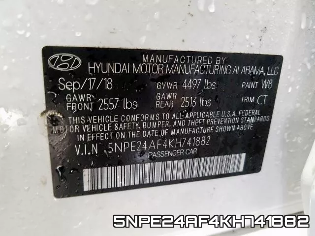 5NPE24AF4KH741882 фото 2