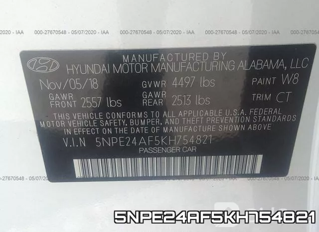 5NPE24AF5KH754821 фото 10