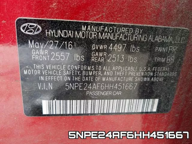 5NPE24AF6HH451667 фото 2