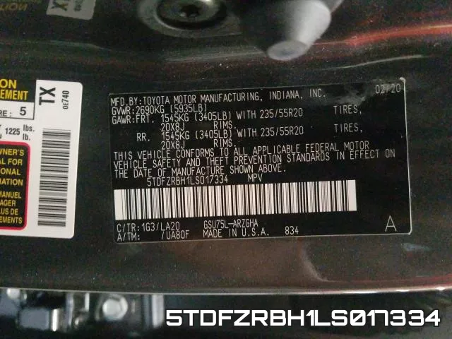 5TDFZRBH1LS017334 фото 2