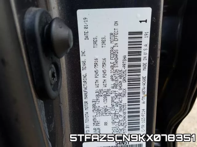 5TFAZ5CN9KX078351 фото 2
