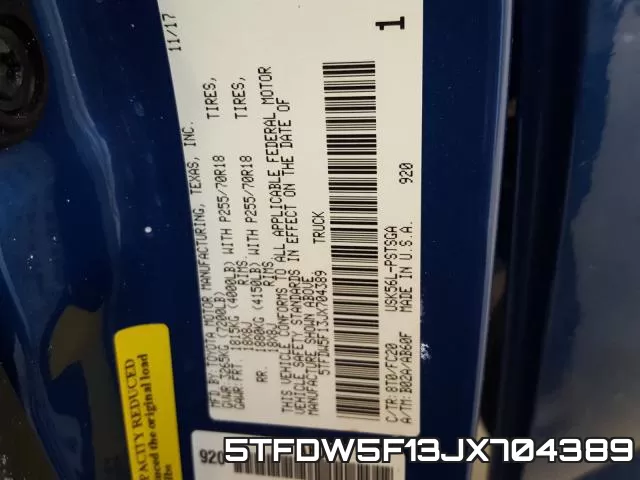 5TFDW5F13JX704389 фото 2
