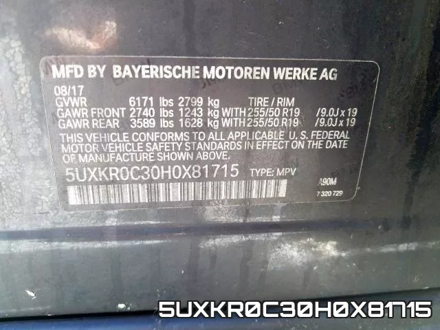 5UXKR0C30H0X81715 фото 2