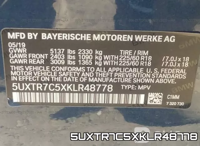 5UXTR7C5XKLR48778 фото 10