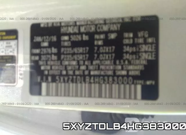 5XYZTDLB4HG383000 фото 10