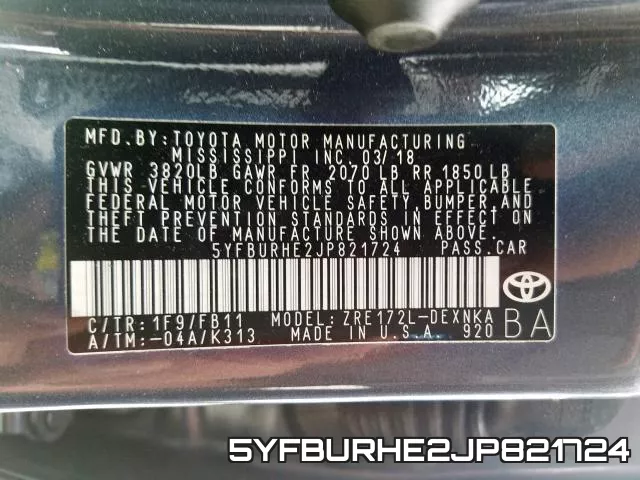5YFBURHE2JP821724 фото 2