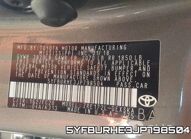 5YFBURHE3JP798504 фото 10