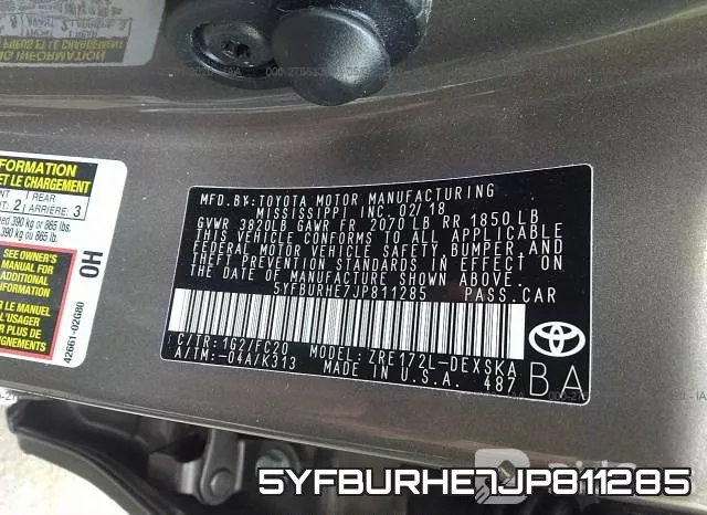 5YFBURHE7JP811285 фото 10