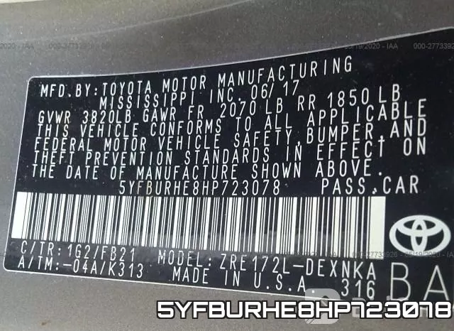 5YFBURHE8HP723078 фото 10