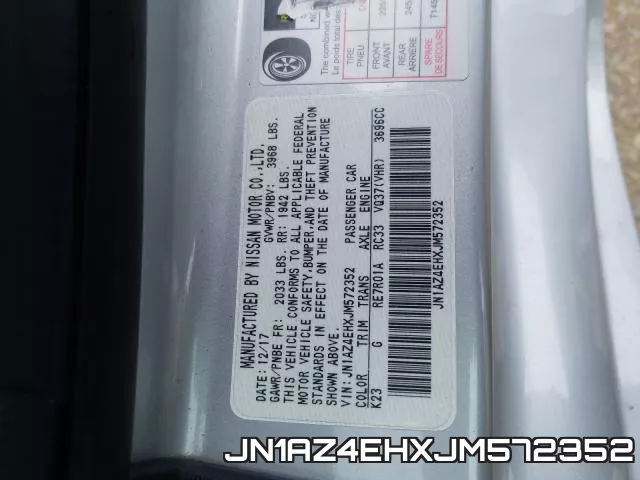 JN1AZ4EHXJM572352 фото 2