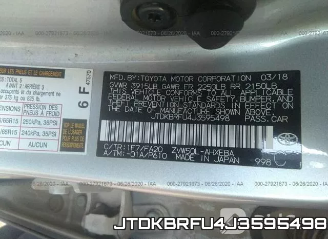 JTDKBRFU4J3595498 фото 10