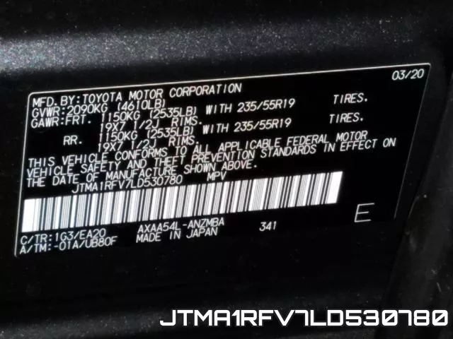 JTMA1RFV7LD530780 фото 2