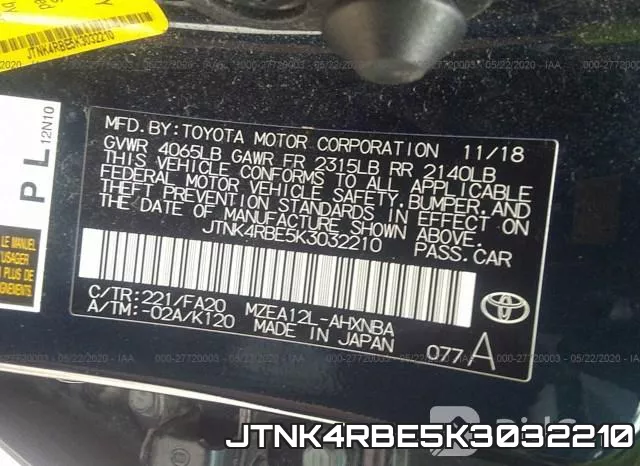JTNK4RBE5K3032210 фото 10