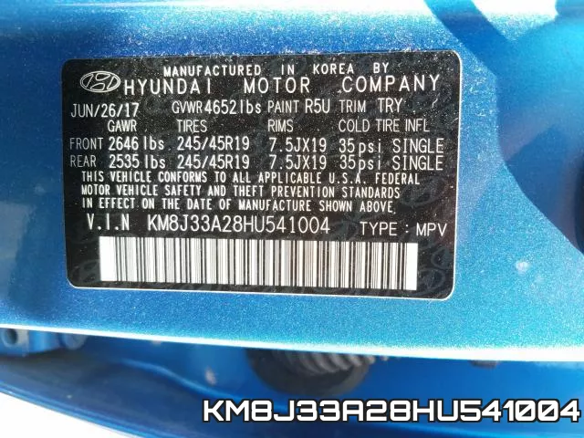 KM8J33A28HU541004 фото 2