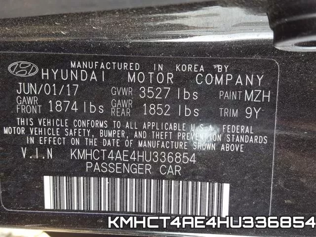 KMHCT4AE4HU336854 фото 2
