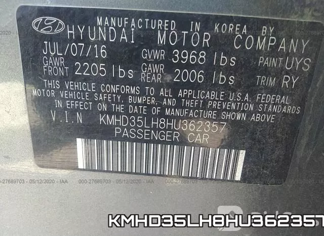 KMHD35LH8HU362357 фото 10